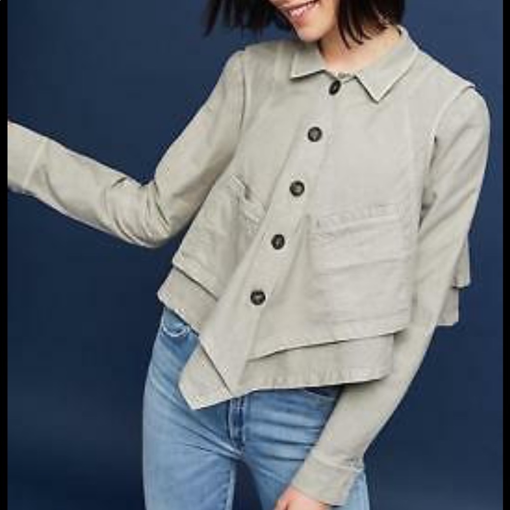 NWT Hei Hei Anthropologie green layered jacket